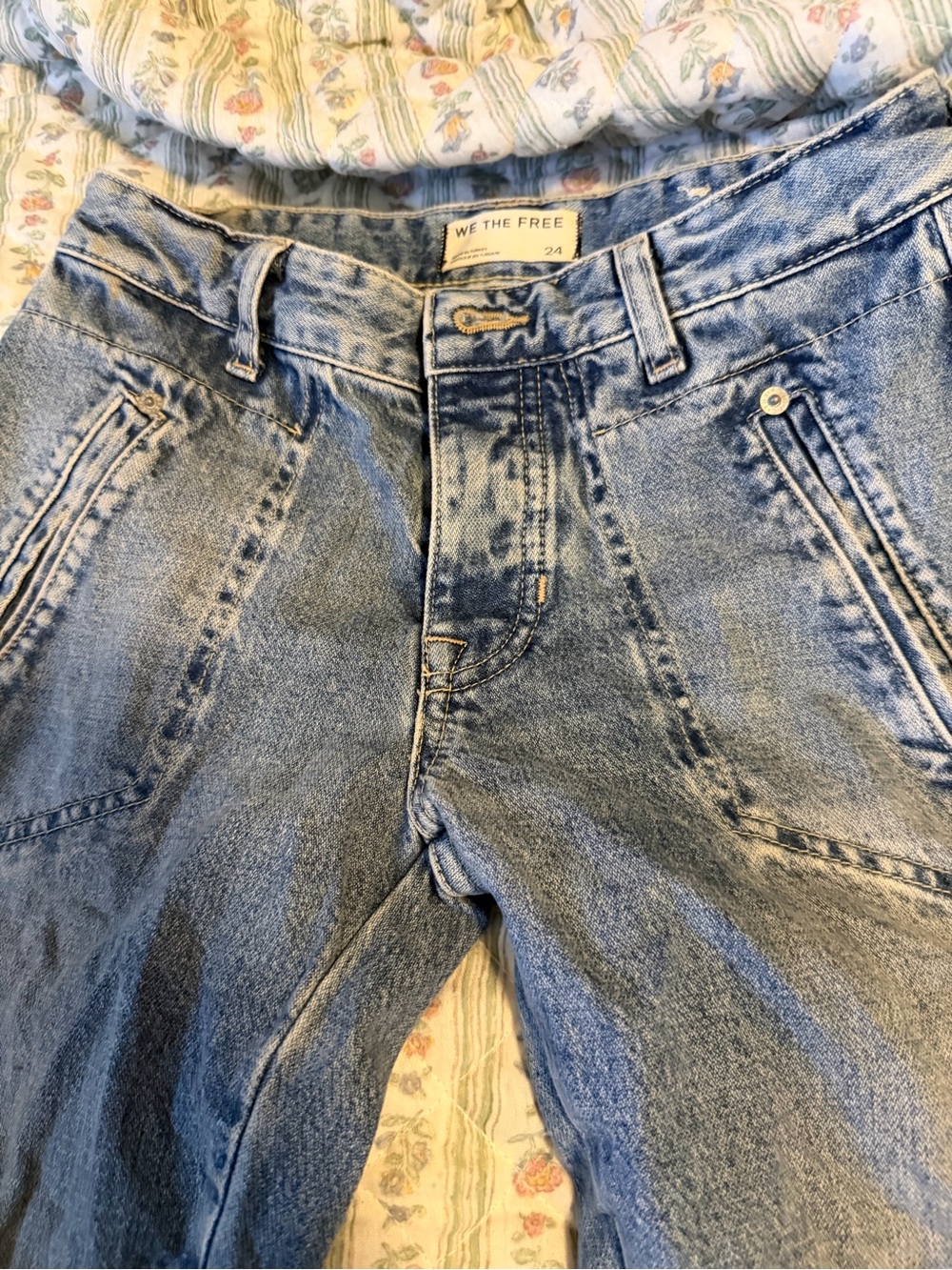 We The Free mid rise Light Blue Relaxed Fit Jeans